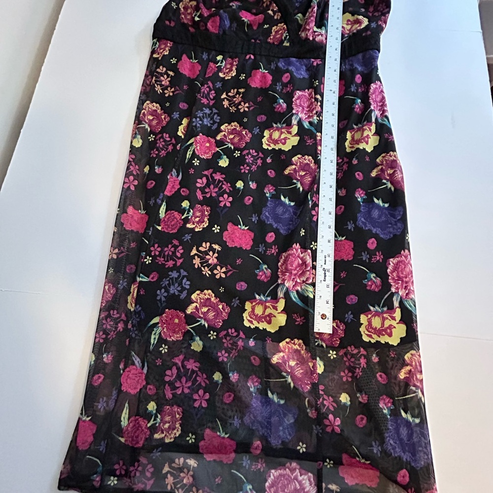 NWT torrid & Betsy Johnson collab Black Midi Dress with Pink and purple Floral - Picture 12 of 12